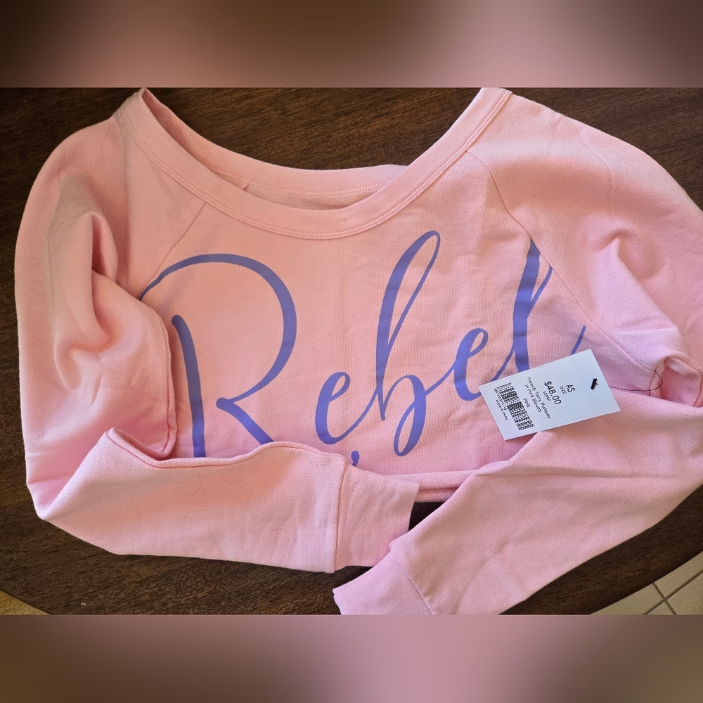 Rebel Pink Cropped Sweatshirt AS